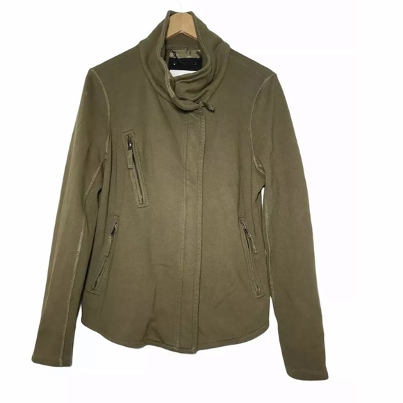 Raison D’etre Green Zippered Jacket Size L Green - Picture 1 of 10